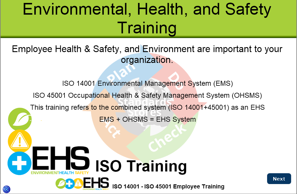 Integrated ISO 14001:2015 and ISO 45001:2018 Employee Training Demo
